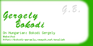 gergely bokodi business card